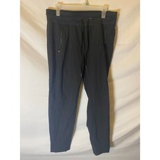 Athleisure Black Pants Women's Size Large Workout Activewear 12/14 Wind Track