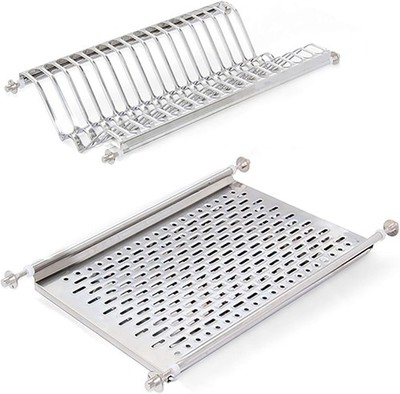 Emuca Edelstahl Abtropfgestell 50 cm für Standard Küchenschrank
