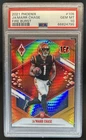 2021 Panini Phoenix Ja'Marr Chase RC Fire Burst Rookie #105 Bengals PSA 10