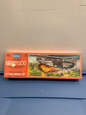 Vintage Guillow's Cessna O-1E Bird-Dog FAC Plane Rubber Powered Flying Model Kit