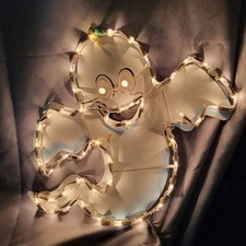 Lighted Wall Window Mounted Halloween Ghost Indoor/Outdoor In Box