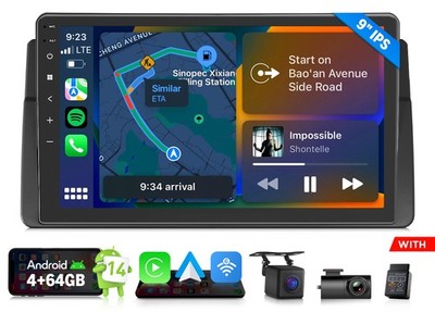 CAM+OBD+DVR+For BMW E46 M3 Eonon E46X7A 9'' Car Radio Stereo GPS Sat Navi CarPlay