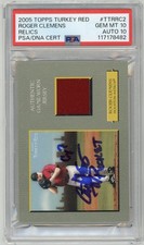 Roger Clemens 2005 Topps Turkey Red Relics PSA GEM MINT 10/10 Game Used Jersey