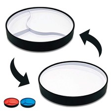 STAYnEAT Suction Plate White 2-in-1 Divided Scoop Dish Non-Slip Guard