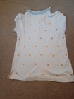 Gymboree Girls 12 White Polo W/ Embroidered Sunflowers Button Sunflowers Ruffle — photo 2