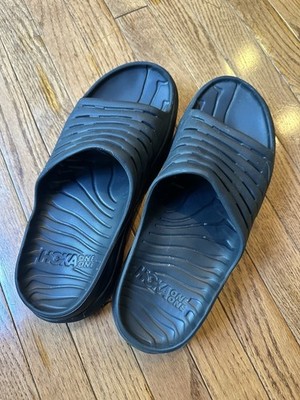 Hoka One One Black Ora Recovery Slides Sandals Shoes Men s Size 14
