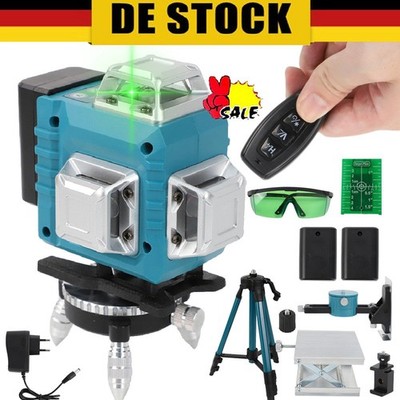 16 Line Laser Level 360° 4D Kreuzlinienlaser Kit Selbstnivellierend Wasserwaage