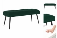 Bank Mit Knopfheftung DunkelgrüN 110X40X46 Cm Samt