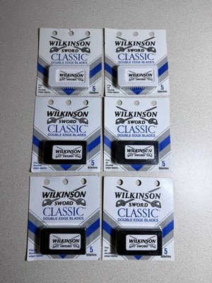 Wilkinson Sword Classic Double Edge Safety Razor Blades - 5 Blades (6 Pack)