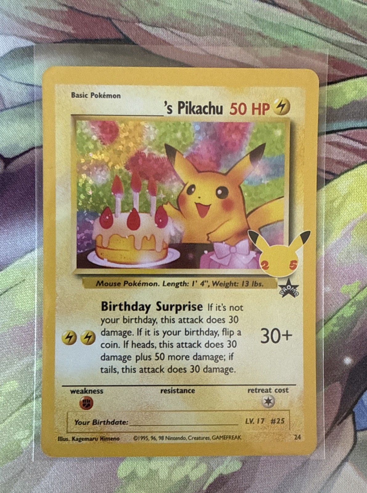 Birthday Pikachu 2021 Celebrations: Classic Collection #24 Holo