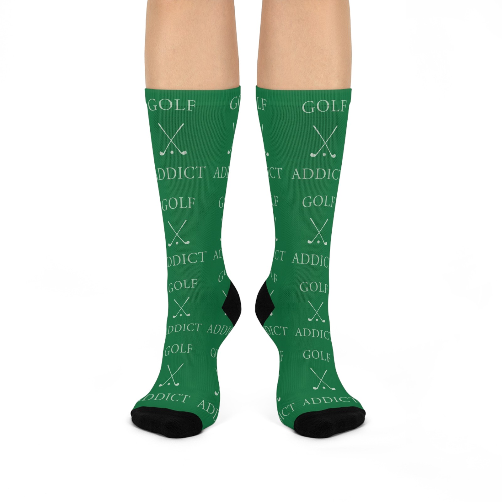 Addict Cushioned Crew Socks | Golf Theme Crew Socks