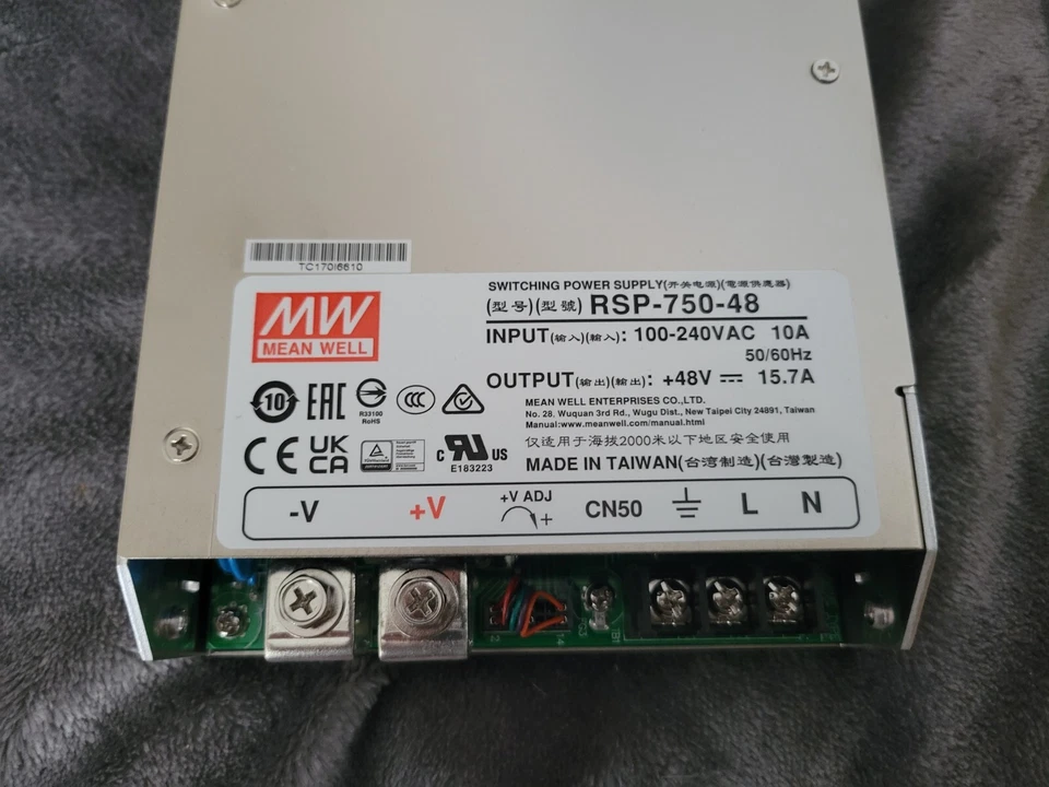 MEAN WELL RSP-750-48 750W 48V switching power supply 15.7A DC adjustable voltage - Bild 3 von 3