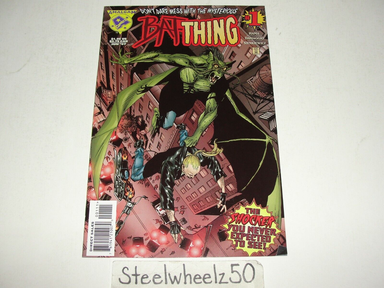 Bat-Thing #1 Comic 1997 Marvel DC Amalgam Batman Man-Thing Larry Hama Damaggio