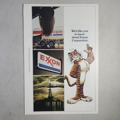 1980 Exxon Vintage Color Pamphlet Gas And Oil Energy Petroleum