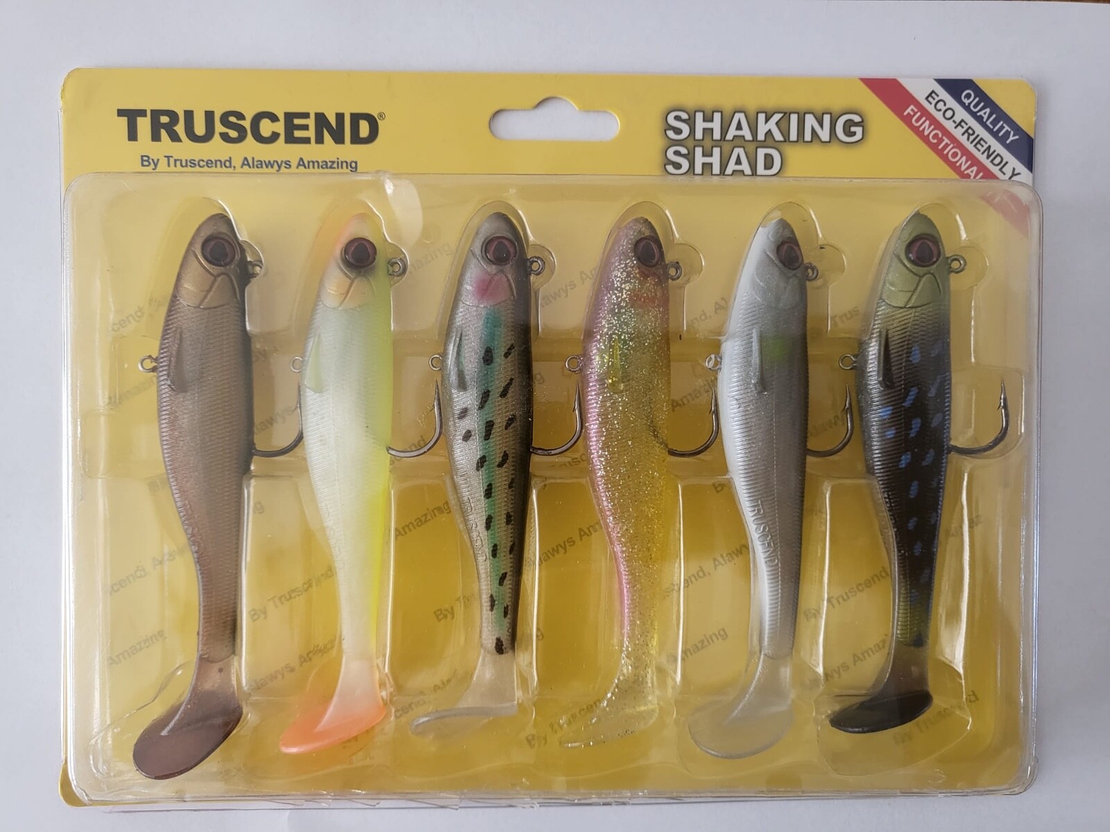 TRUSCEND 6PCS Soft Plastic Lures Swimbaits 12 , 9 , 7cm , Pike , Perch
