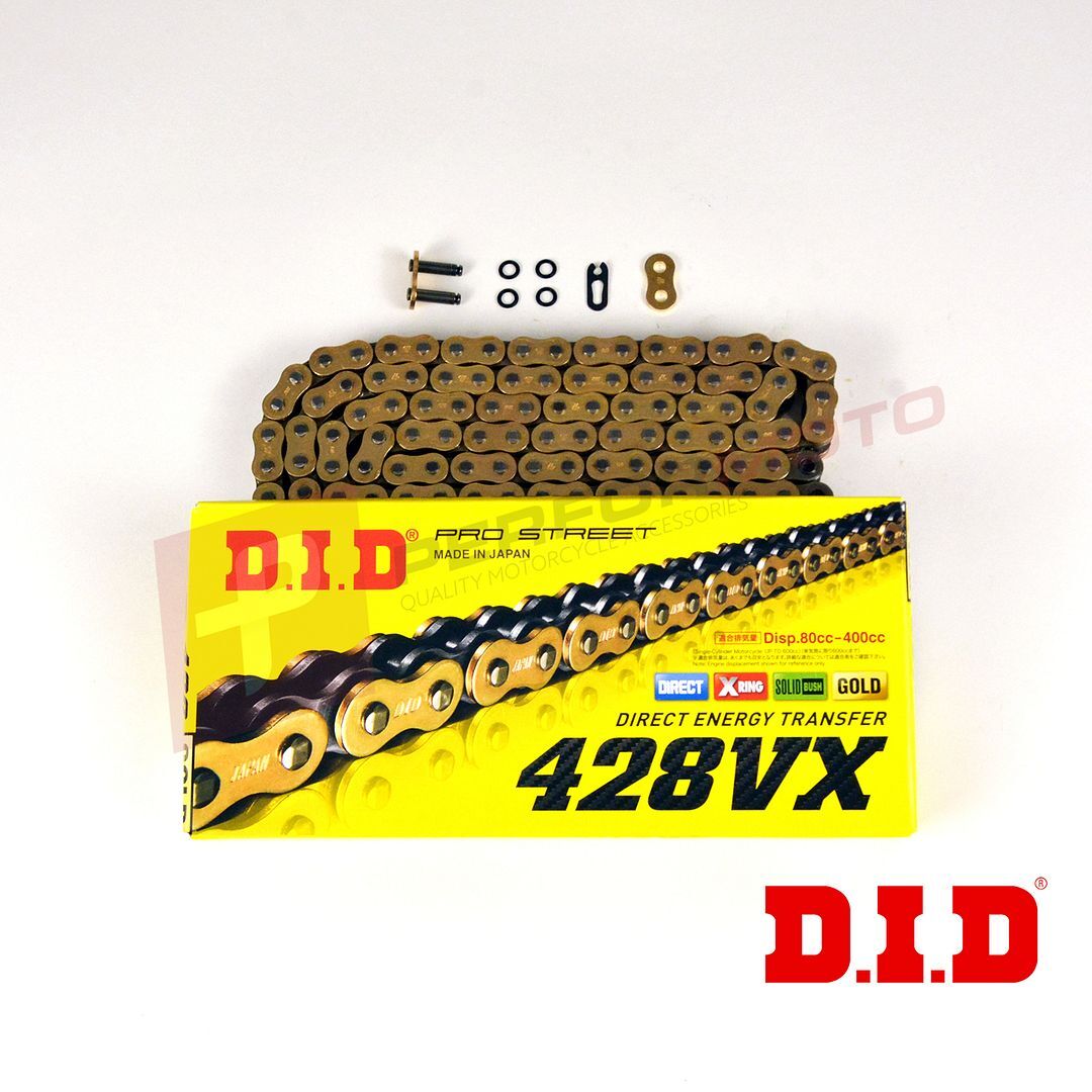 DID 428 Pitch VX3 Gold Chain to fit Beta 125 RR Enduro 2006-2009