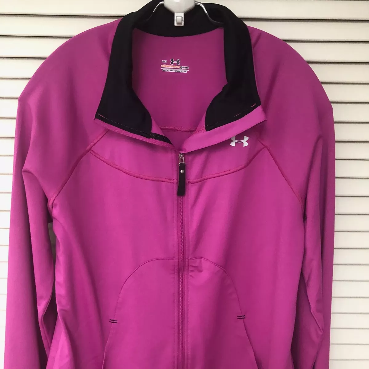 Under Armour Pink Zip All Season Jacket Women s M 38 Bust