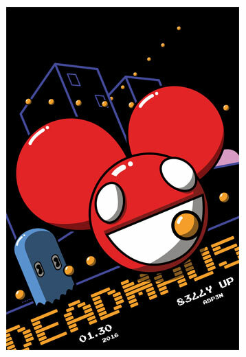 Scrojo Deadmau5 (Deadmaus) Belly Up Aspen Colorado 2016 Poster