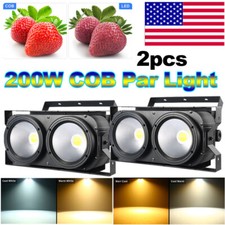 2PCS 200W COB LED Par Light DMX Stage DJ Audience Blinder Light Warm Cool White