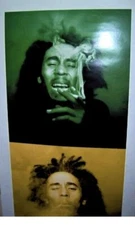 BOB MARLEY 3 Shots Smoking Ganga Long Door Poster 2008 Scorpio 21 x 62 Very COOL