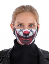 Joker Face Print Face Mask with PM2.5 Filter Pocket INCLUDES 1 FILTER Reusable