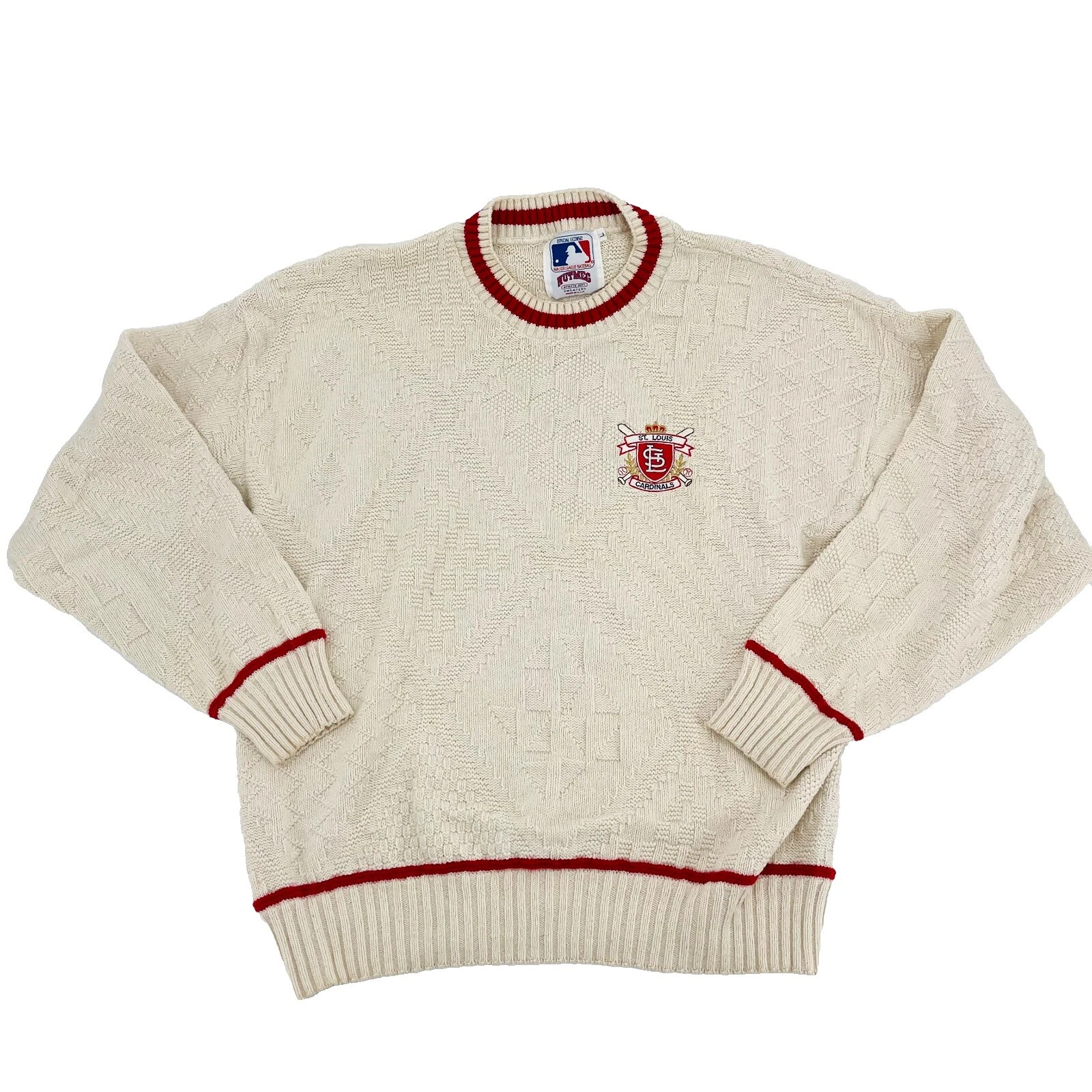 Suéteres de cuello redondo de algodón Nutmeg para hombres