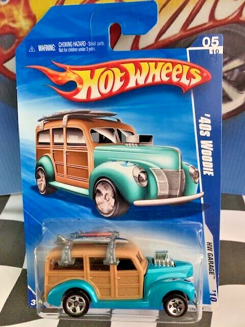 Hot Wheels 2010 HW Garage 5/10 073 1940s Ford '40s Woodie Blue 5sp