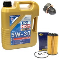 MotoröL Set 5W-30 5 Liter + ÖLfilter SH 422 P + Schraube FüR Audi A6 100 Seat VW