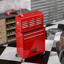 Rolling Tool Chest W/ Wheel Lockable 8-Drawer Tool Storage Cabinet Tool Box Cart