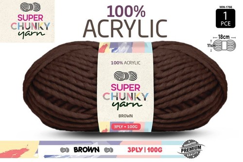 100g #6 Super Chunky Acrylic Yarn Balls 26 Colour 65m long per ball 9mm needle - Picture 5 of 28