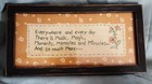 Framed Finished Embroidery Everywhere & Every Day there is Music, Magic..... — photo 2