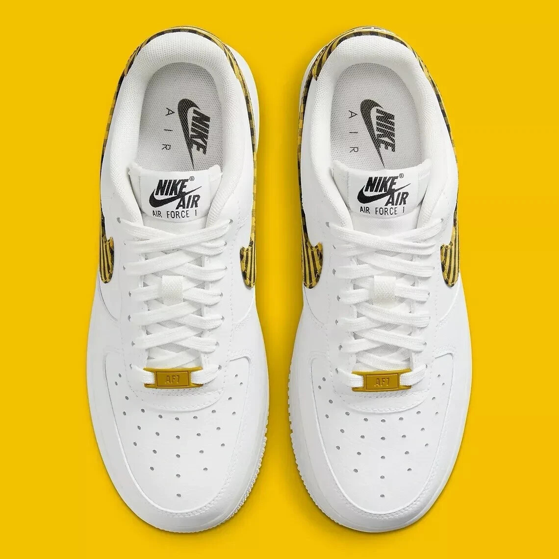 Nike Air Force 1 '07 ESS Trend White Yellow Black Shoes Nike Air Force 1 '07 ESS Trend White Yellow Black Shoes