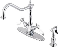 Kingston Brass KS1231BPLBS Bel-Air Kitchen Faucet Polished chrome NEW Awesome