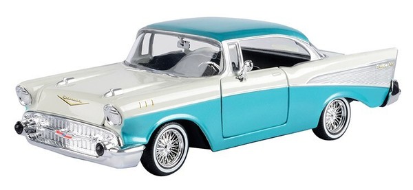 Chevrolet Bel Air 1957 Chevy 1:24 Motormax Get Low Modellauto Pkw Diecast 79029-image