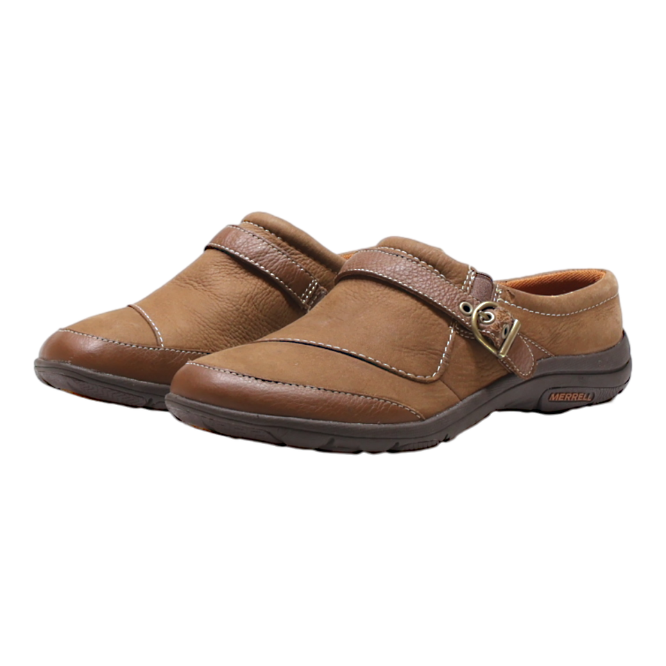 MERRELL Clog Shoes Brown Leather Womens UK 7 eBay