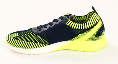 Hind Dark Blue & Yellow HM Launch Knit Mesh Athletic Shoes  display picture 3