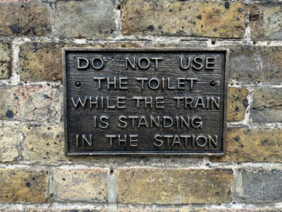 Bronzeoptik Do Not Use the Toilet Schild