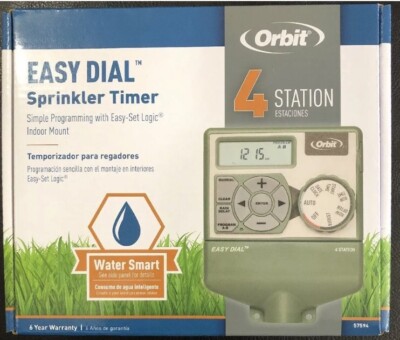 Orbit  Easy Dial  Programmable 4 zone Indoor Sprinkler Timer
