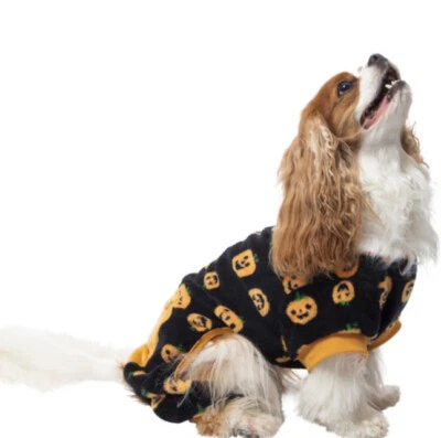 dog pajamas halloween black with pumpkins size Small - Image 1 of 4