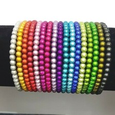 MIRACLE GLOW BEAD STRETCHY ANKLE BRACELET ANKLET 9.5" - 20 COLOURS AVAILABLE