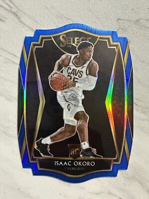 2020-21 Select Premier Blue Prizm Die Cut #182 Isaac Okoro RC # d /249