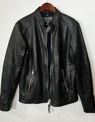 306 ALLSAINTS Cora Leather Jacket Size M RETAIL $599 BLACK | eBay