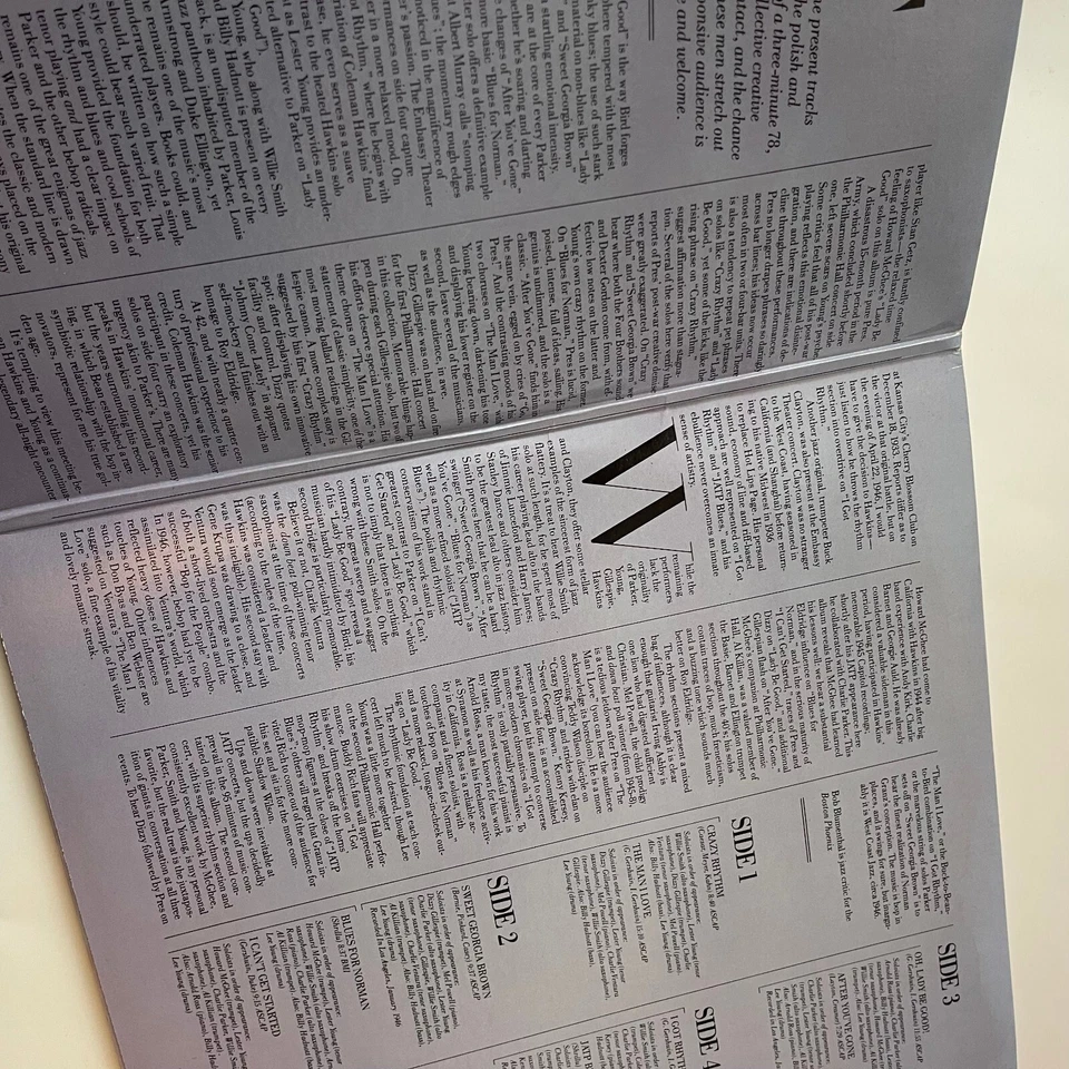 Jazz At The Philharmonic Bird & Pres '46 Concerts Verve VE 2-2518 2LP Jazz Vinyl Foto 4 de 4