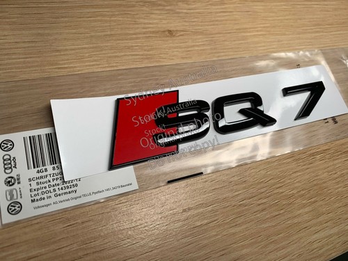 AUDI Q7 SQ7 Rear Ring Emblem GLOSS BLACK Sign Logo Trunk Lid - Foto 13