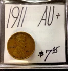 1911 Lincoln Wheat Cent AU+! ENN Coins
