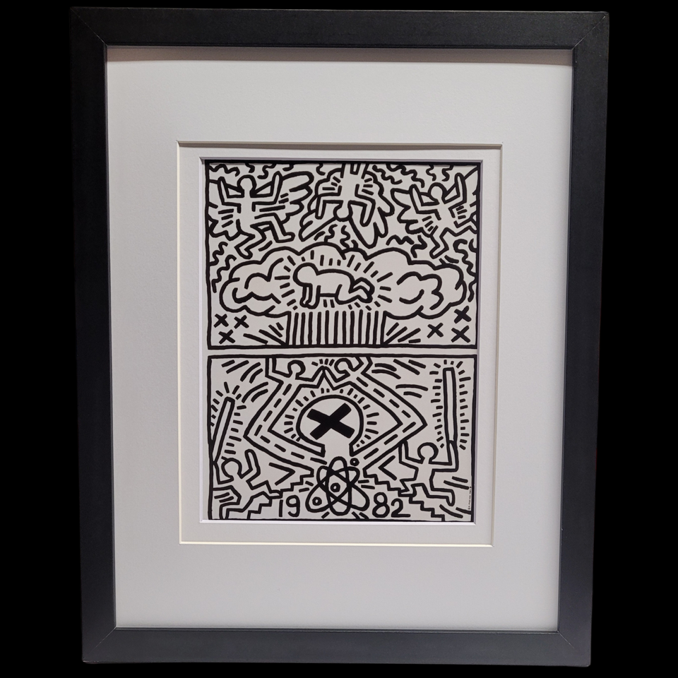 Keith Haring "Nuclear Disarmament" Plate Signed Pop Art Graffiti Print