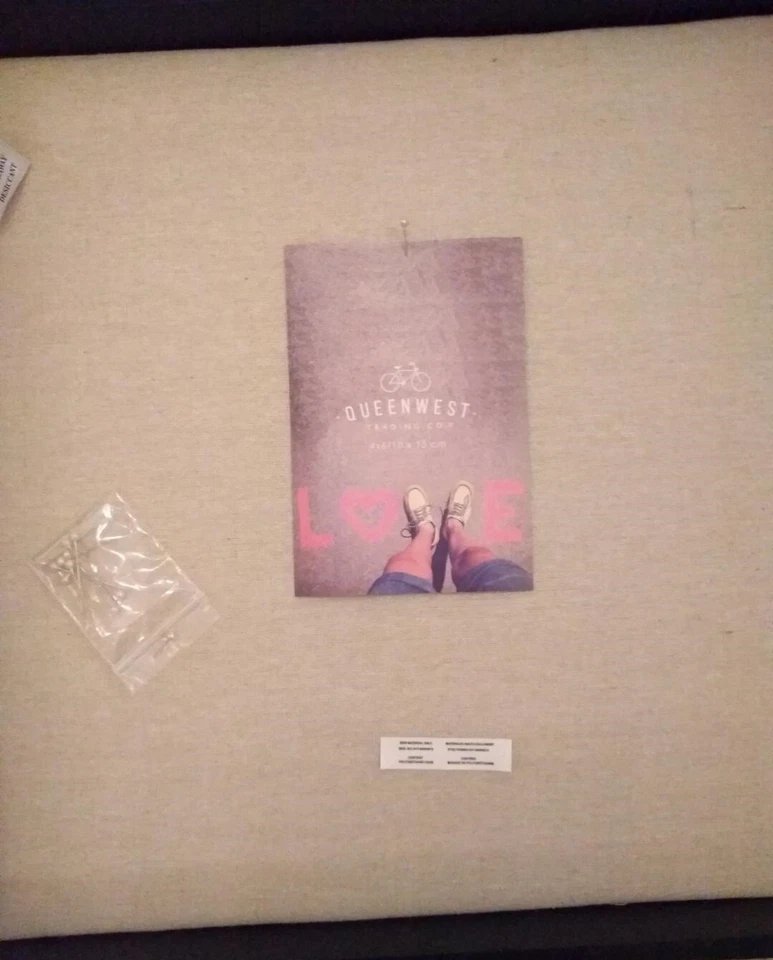 Queenwest Trading Co Black Enclosed Bulletin Board w/Glass Door 15 3/4 x 15 3/4" - Image 3 of 4