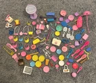 Large Lot Of Vintage Barbie Accessories Visor Phone Grill Etc