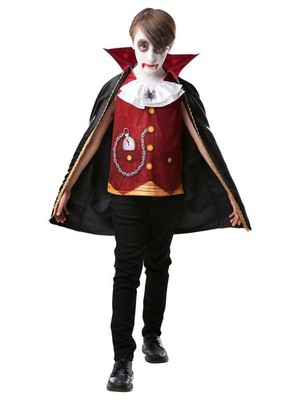 Kinder Vampir Kostüm Cape Dracula Halloween Kostüm Welttag des Buches 5-10