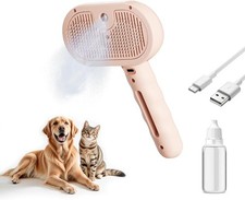 Pet Steam Brush for Dog and Cat, Pink - Empty Bottle